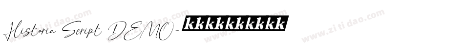 Historia Script DEMO字体转换